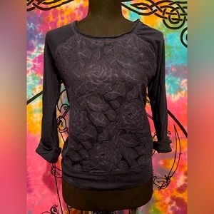 Hollister womens 3/4 sleeve lace shirt XS